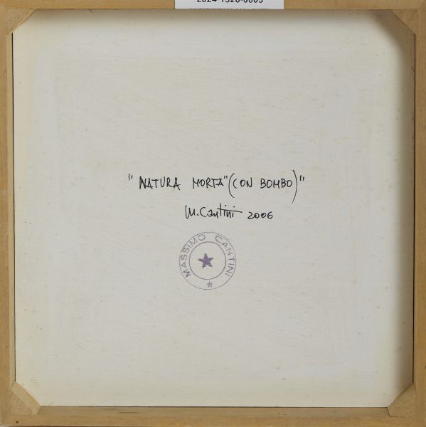 CANTINI MASSIMO (1946 - 2023) : NATURA MORTA (CON BOMBO)  - Asta Asta 499 | ARTE MODERNA E CONTEMPORANEA Virtuale - Associazione Nazionale - Case d'Asta italiane