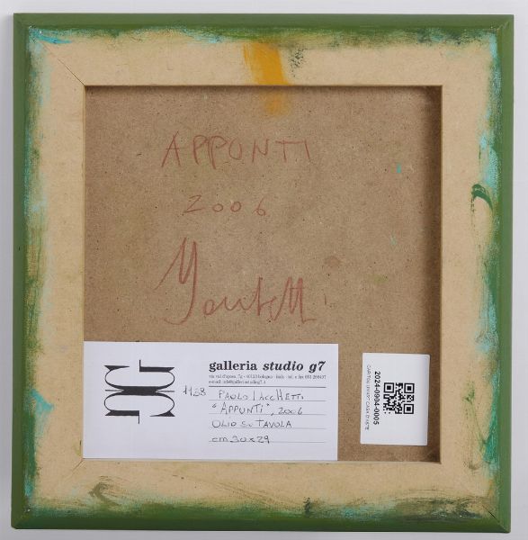IACCHETTI PAOLO (n. 1953) : APPUNTI  - Asta Asta 499 | ARTE MODERNA E CONTEMPORANEA Virtuale - Associazione Nazionale - Case d'Asta italiane