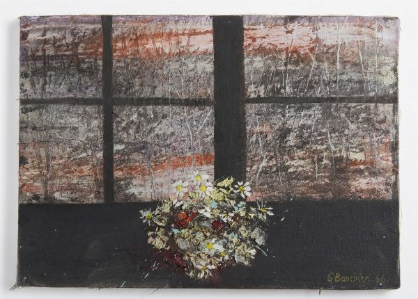 BANCHIERI GIUSEPPE (1927 - 1994) : FIORI E FINESTRA  - Asta Asta 499 | ARTE MODERNA E CONTEMPORANEA Virtuale - Associazione Nazionale - Case d'Asta italiane
