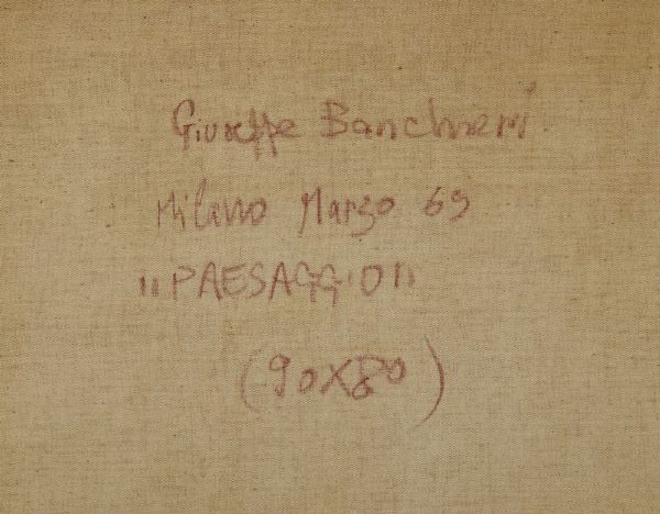BANCHIERI GIUSEPPE (1927 - 1994) : PAESAGGIO  - Asta Asta 499 | ARTE MODERNA E CONTEMPORANEA Virtuale - Associazione Nazionale - Case d'Asta italiane