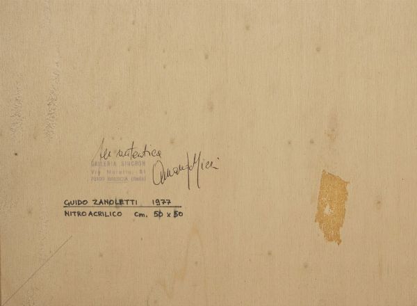 ZANOLETTI GUIDO (1933 - 2014) : SENZA TITOLO  - Asta Asta 499 | ARTE MODERNA E CONTEMPORANEA Virtuale - Associazione Nazionale - Case d'Asta italiane
