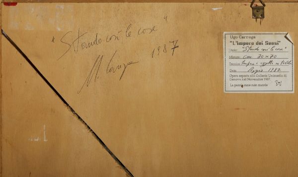 CARREGA UGO (n. 1935) : STANDO COSI LE COSE  - Asta Asta 499 | ARTE MODERNA E CONTEMPORANEA Virtuale - Associazione Nazionale - Case d'Asta italiane