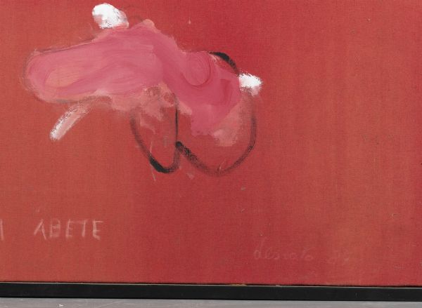 DESIATO GIUSEPPE (n. 1935) : I DUE POETI IN ROSSO ALL'OMBRA DI UN ABETE  - Asta Asta 499 | ARTE MODERNA E CONTEMPORANEA Virtuale - Associazione Nazionale - Case d'Asta italiane