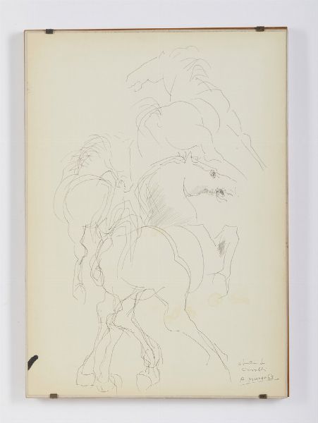 MURER AUGUST (1922 - 1985) : STUDIO DI CAVALLI  - Asta Asta 499 | ARTE MODERNA E CONTEMPORANEA Virtuale - Associazione Nazionale - Case d'Asta italiane
