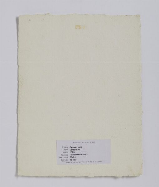 CAMPANI LUCIA : LOTTO COMPOSTO DA N. 3 DISEGNI: SENZA TITOLO  - Asta Asta 499 | ARTE MODERNA E CONTEMPORANEA Virtuale - Associazione Nazionale - Case d'Asta italiane