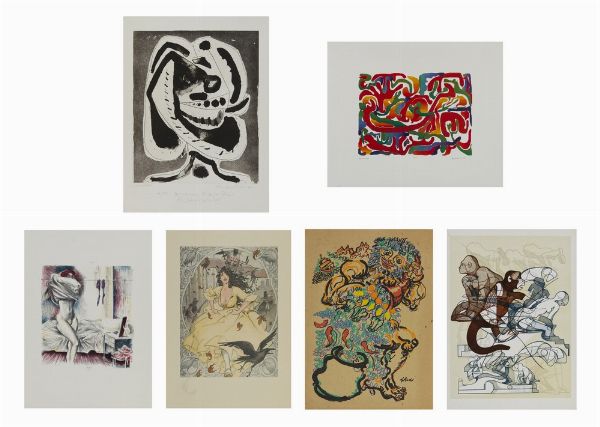 ARTISTI VARI : LOTTO COMPOSTO DA N. 6 FOGLI  - Asta Asta 499 | ARTE MODERNA E CONTEMPORANEA Virtuale - Associazione Nazionale - Case d'Asta italiane