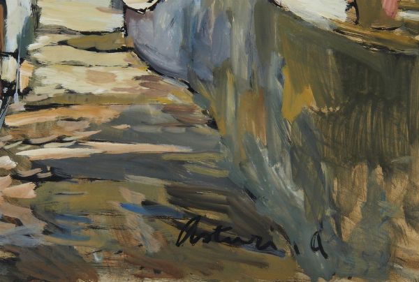 ASTURI ANTONIO (1904 - 1986) : PAESAGGIO DI POSITANO  - Asta Asta 499 | ARTE MODERNA E CONTEMPORANEA Virtuale - Associazione Nazionale - Case d'Asta italiane