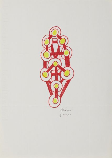 FALZONI GIORDANO (1925 - 1998) : DIECI DI DENARI  - Asta Asta 499 | ARTE MODERNA E CONTEMPORANEA Virtuale - Associazione Nazionale - Case d'Asta italiane