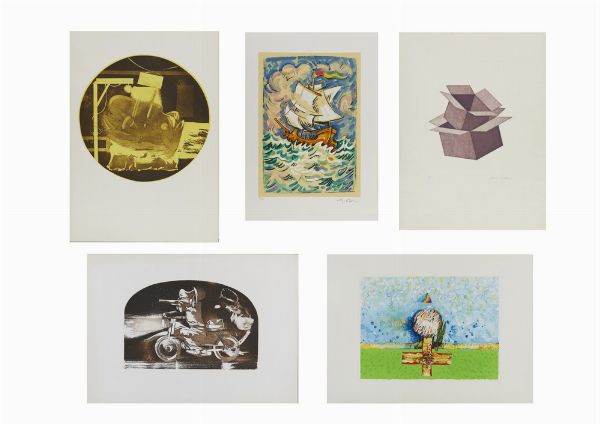 AUTORI VARI : LOTTO COMPOSTO DA N.6 FOGLI: SENZA TITOLO  - Asta Asta 499 | ARTE MODERNA E CONTEMPORANEA Virtuale - Associazione Nazionale - Case d'Asta italiane