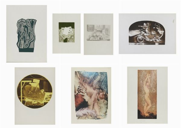 AUTORI VARI : LOTTO COMPOSTO DA N.7 FOGLI: SENZA TITOLO  - Asta Asta 499 | ARTE MODERNA E CONTEMPORANEA Virtuale - Associazione Nazionale - Case d'Asta italiane