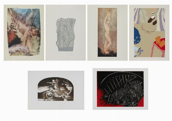 AUTORI VARI : LOTTO COMPOSTO DA N.6 FOGLI: SENZA TITOLO  - Asta Asta 499 | ARTE MODERNA E CONTEMPORANEA Virtuale - Associazione Nazionale - Case d'Asta italiane