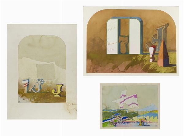 MAZA FERNANDO  (n. 1936) : LOTTO COMPOSTO DA N.3 DISEGNI: NOGENT, DAUPHINE E NOGENT  - Asta Asta 499 | ARTE MODERNA E CONTEMPORANEA Virtuale - Associazione Nazionale - Case d'Asta italiane