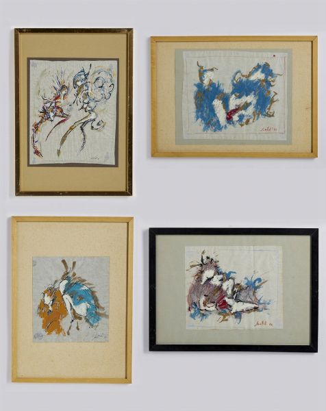 SANTOLI LEONARDO  (n. 1959) : LOTTO COMPOSTO DA N.4 OPERE: SENZA TITOLO  - Asta Asta 499 | ARTE MODERNA E CONTEMPORANEA Virtuale - Associazione Nazionale - Case d'Asta italiane