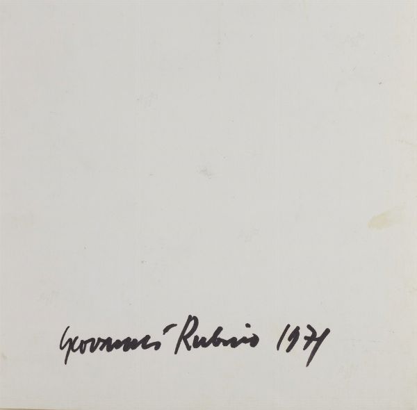 RUBINO GIOVANNI  (n. 1938) : CAVALLO DI COPPE, 1971  - Asta Asta 499 | ARTE MODERNA E CONTEMPORANEA Virtuale - Associazione Nazionale - Case d'Asta italiane