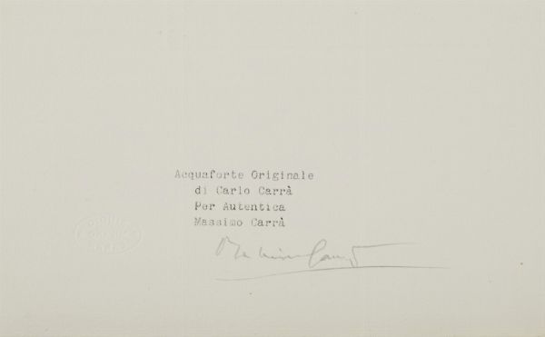 CARRA' CARLO (1881 - 1966) : DOPO IL BAGNO  - Asta Asta 499 | ARTE MODERNA E CONTEMPORANEA Virtuale - Associazione Nazionale - Case d'Asta italiane