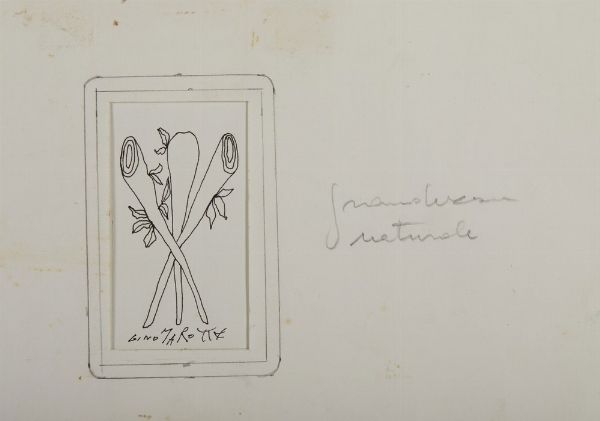 MAROTTA GINO (1935 - 2012) : TRE DI BASTONI  - Asta Asta 499 | ARTE MODERNA E CONTEMPORANEA Virtuale - Associazione Nazionale - Case d'Asta italiane