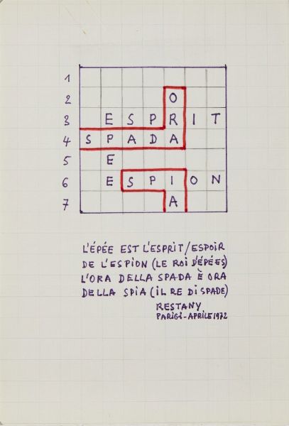 RESTANY PIERRE (1930 - 2003) : IL RE DI SPADE, 1972  - Asta Asta 499 | ARTE MODERNA E CONTEMPORANEA Virtuale - Associazione Nazionale - Case d'Asta italiane
