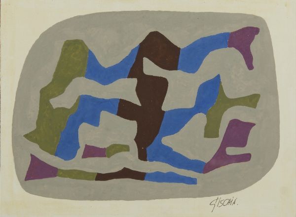 GISCHIA LEON (1903 - 1991) : SENZA TITOLO  - Asta Asta 499 | ARTE MODERNA E CONTEMPORANEA Virtuale - Associazione Nazionale - Case d'Asta italiane