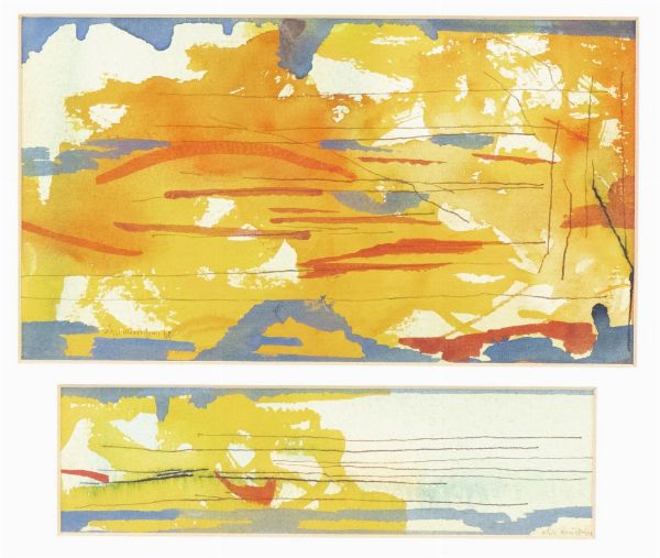 MONTESSORI ELISA  (n. 1931) : SENZA TIOTLO (DITTICO)  - Asta Asta 499 | ARTE MODERNA E CONTEMPORANEA Virtuale - Associazione Nazionale - Case d'Asta italiane