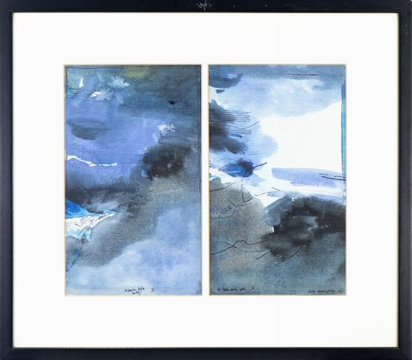 MONTESSORI ELISA  (n. 1931) : DITTICO: LA PORTA DELLA NOTTE I, LA PORTA DELLA NOTTE II  - Asta Asta 499 | ARTE MODERNA E CONTEMPORANEA Virtuale - Associazione Nazionale - Case d'Asta italiane