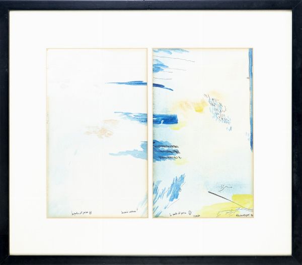 MONTESSORI ELISA  (n. 1931) : DITTICO: LA PORTA DEL GIORNO 1. LA PORTA DEL GIORNO 2  - Asta Asta 499 | ARTE MODERNA E CONTEMPORANEA Virtuale - Associazione Nazionale - Case d'Asta italiane