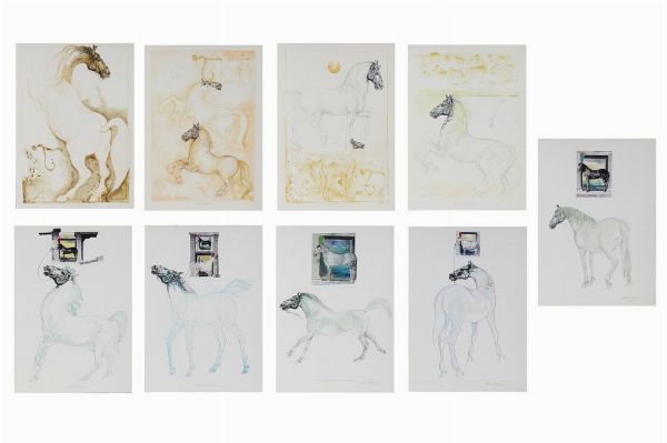 TEDESCHI NANI  (n. 1938) : I CAVALLI VERDI  - Asta Asta 499 | ARTE MODERNA E CONTEMPORANEA Virtuale - Associazione Nazionale - Case d'Asta italiane