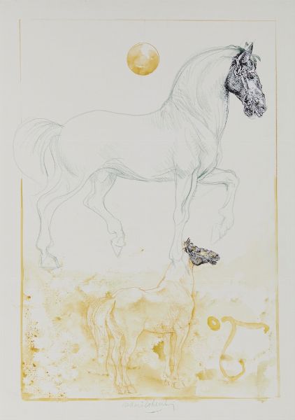 TEDESCHI NANI  (n. 1938) : I CAVALLI VERDI  - Asta Asta 499 | ARTE MODERNA E CONTEMPORANEA Virtuale - Associazione Nazionale - Case d'Asta italiane