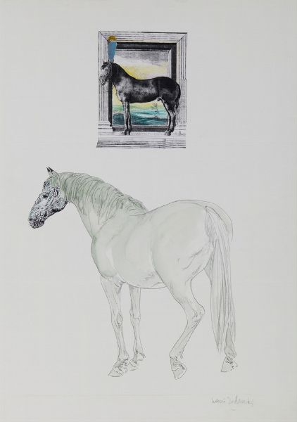 TEDESCHI NANI  (n. 1938) : I CAVALLI VERDI  - Asta Asta 499 | ARTE MODERNA E CONTEMPORANEA Virtuale - Associazione Nazionale - Case d'Asta italiane