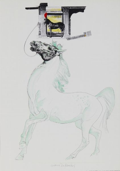 TEDESCHI NANI  (n. 1938) : I CAVALLI VERDI  - Asta Asta 499 | ARTE MODERNA E CONTEMPORANEA Virtuale - Associazione Nazionale - Case d'Asta italiane