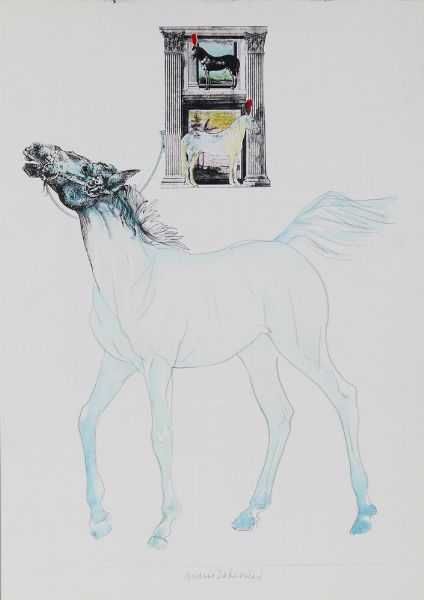 TEDESCHI NANI  (n. 1938) : I CAVALLI VERDI  - Asta Asta 499 | ARTE MODERNA E CONTEMPORANEA Virtuale - Associazione Nazionale - Case d'Asta italiane