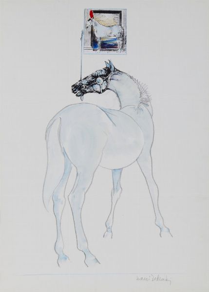 TEDESCHI NANI  (n. 1938) : I CAVALLI VERDI  - Asta Asta 499 | ARTE MODERNA E CONTEMPORANEA Virtuale - Associazione Nazionale - Case d'Asta italiane