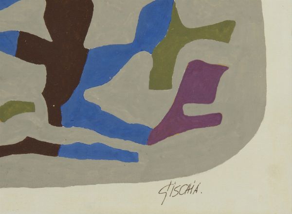 GISCHIA LEON (1903 - 1991) : SENZA TITOLO  - Asta Asta 499 | ARTE MODERNA E CONTEMPORANEA Virtuale - Associazione Nazionale - Case d'Asta italiane