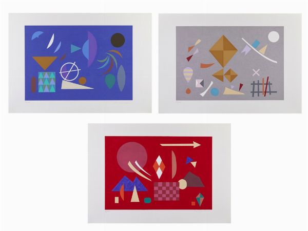 HOFFMANN OTTO  (1907 - 1996) : LOTTO COMPOSTO DA N.3 FOGLI. SENZA TITOLO  - Asta Asta 499 | ARTE MODERNA E CONTEMPORANEA Virtuale - Associazione Nazionale - Case d'Asta italiane