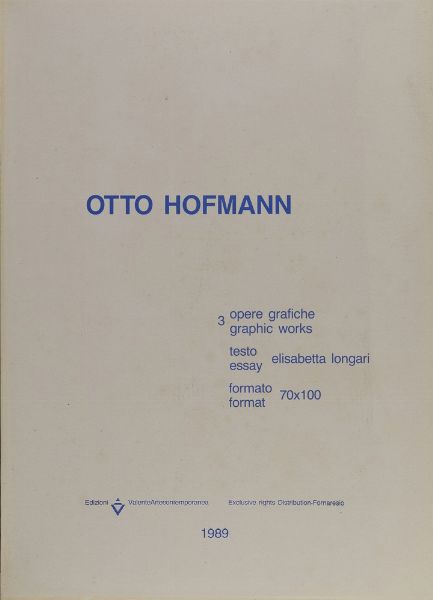 HOFFMANN OTTO  (1907 - 1996) : LOTTO COMPOSTO DA N.3 FOGLI. SENZA TITOLO  - Asta Asta 499 | ARTE MODERNA E CONTEMPORANEA Virtuale - Associazione Nazionale - Case d'Asta italiane