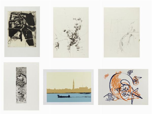 ARTISTI VARI : LOTTO COMPOSTO DA N.5 FOGLI  - Asta Asta 499 | ARTE MODERNA E CONTEMPORANEA Virtuale - Associazione Nazionale - Case d'Asta italiane