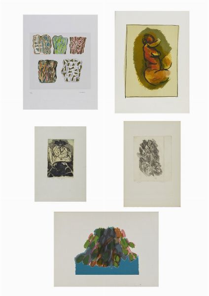 AUTORI VARI : LOTTO COMPOSTO DA N.5 FOGLI: SENZA TITOLO  - Asta Asta 499 | ARTE MODERNA E CONTEMPORANEA Virtuale - Associazione Nazionale - Case d'Asta italiane