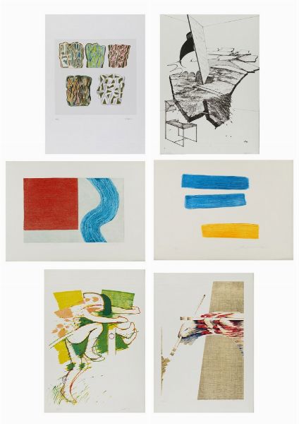 AUTORI VARI : LOTTO COMPOSTO DA N.6 FOGLI  - Asta Asta 499 | ARTE MODERNA E CONTEMPORANEA Virtuale - Associazione Nazionale - Case d'Asta italiane