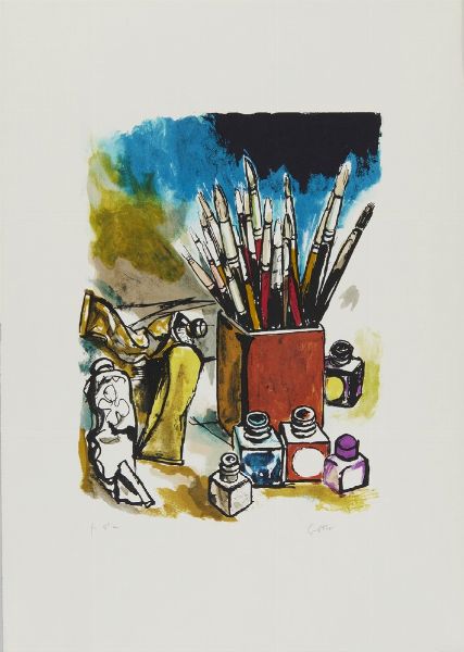 AUTORI VARI : LOTTO COMPOSTO DA N. 5 FOGLI: SENZA TITOLO  - Asta Asta 499 | ARTE MODERNA E CONTEMPORANEA Virtuale - Associazione Nazionale - Case d'Asta italiane