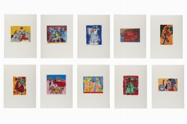 CORNEILLE (1922 - 2010) : CARTELLA COMPOSTA DA N. 10 FOGLI  - Asta Asta 499 | ARTE MODERNA E CONTEMPORANEA Virtuale - Associazione Nazionale - Case d'Asta italiane