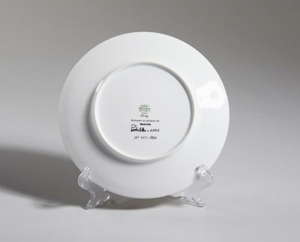 PISTOLETTO MICHELANGELO (n. 1933) : PIATTO DECORATIVO IN CERAMICA  - Asta Asta 499 | ARTE MODERNA E CONTEMPORANEA Virtuale - Associazione Nazionale - Case d'Asta italiane