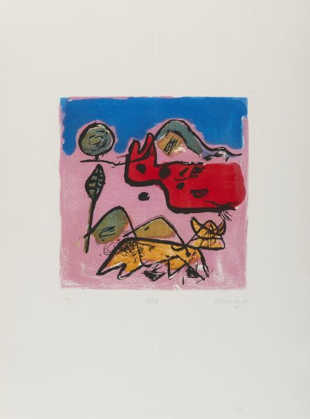 CORNEILLE (1922 - 2010) : CARTELLA COMPOSTA DA N. 10 FOGLI  - Asta Asta 499 | ARTE MODERNA E CONTEMPORANEA Virtuale - Associazione Nazionale - Case d'Asta italiane