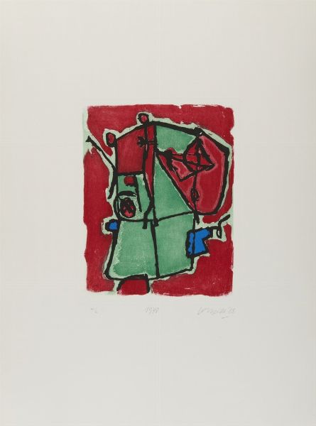 CORNEILLE (1922 - 2010) : CARTELLA COMPOSTA DA N. 10 FOGLI  - Asta Asta 499 | ARTE MODERNA E CONTEMPORANEA Virtuale - Associazione Nazionale - Case d'Asta italiane