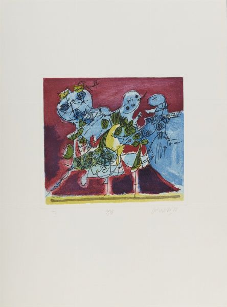 CORNEILLE (1922 - 2010) : CARTELLA COMPOSTA DA N. 10 FOGLI  - Asta Asta 499 | ARTE MODERNA E CONTEMPORANEA Virtuale - Associazione Nazionale - Case d'Asta italiane