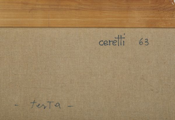 CERETTI MINO (n. 1930) : TESTA  - Asta Asta 499 | ARTE MODERNA E CONTEMPORANEA Virtuale - Associazione Nazionale - Case d'Asta italiane