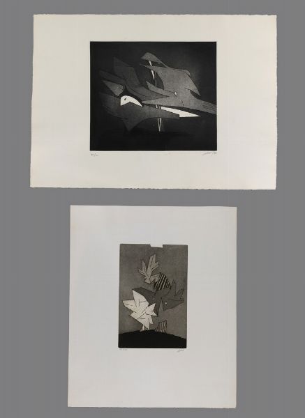 DOVA GIANNI (1925 - 1991) : LOTTO COMPOSTO DA N.2 FOGLI. SENZA TITOLO  - Asta Asta 499 | ARTE MODERNA E CONTEMPORANEA Virtuale - Associazione Nazionale - Case d'Asta italiane
