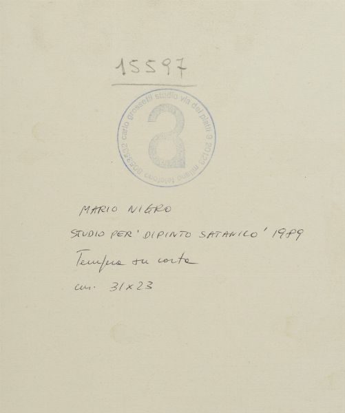 NIGRO MARIO (1917 - 1992) : STUDIO PER DISEGNO SATANICO  - Asta Asta 499 | ARTE MODERNA E CONTEMPORANEA Virtuale - Associazione Nazionale - Case d'Asta italiane