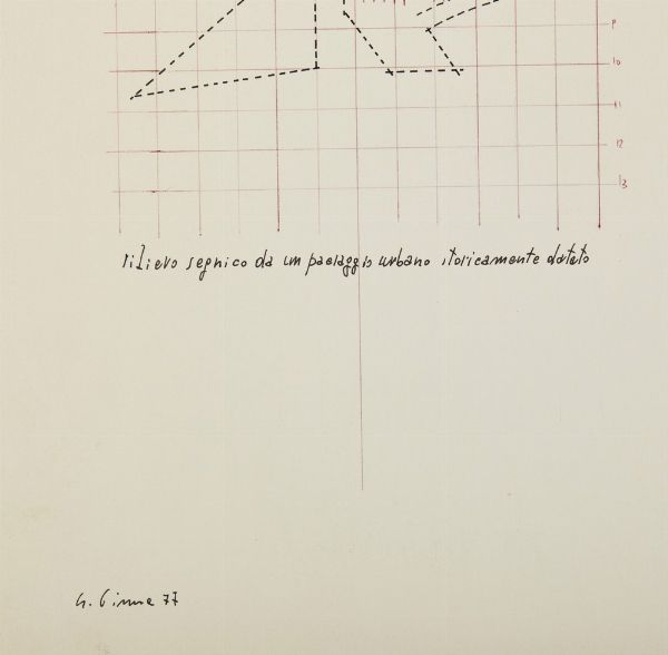 PINNA GAETANO (n. 1939) : ANALISI SEGNICA DI PAESAGGIO URBANO  - Asta Asta 499 | ARTE MODERNA E CONTEMPORANEA Virtuale - Associazione Nazionale - Case d'Asta italiane