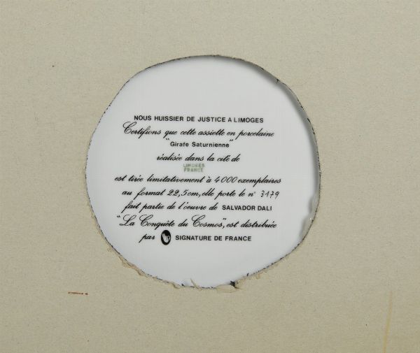 DALI' SALVADOR (1904 - 1989) : GIRAFE SATURNIENNE  - Asta Asta 499 | ARTE MODERNA E CONTEMPORANEA Virtuale - Associazione Nazionale - Case d'Asta italiane