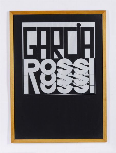 GARCIA ROSSI HORACIO (1929 - 2012) : AUTORITRATTO DEL MIO NOME I  - Asta Asta 499 | ARTE MODERNA E CONTEMPORANEA Virtuale - Associazione Nazionale - Case d'Asta italiane