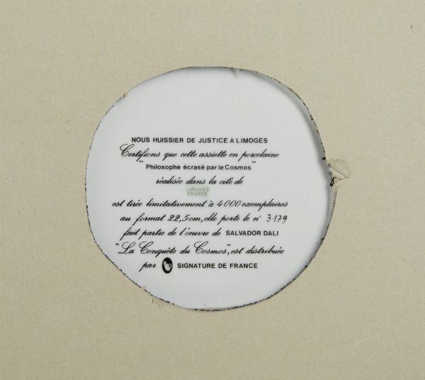 DALI' SALVADOR (1904 - 1989) : PHILOSOPHE ECRASE PAR LE COSMOS  - Asta Asta 499 | ARTE MODERNA E CONTEMPORANEA Virtuale - Associazione Nazionale - Case d'Asta italiane